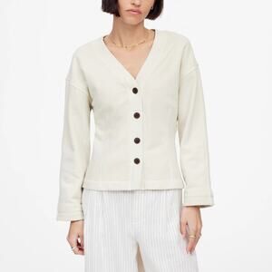 Madewell Darted Cardigan Sweatshirt in parchment Size XS